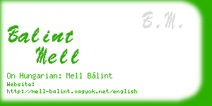balint mell business card